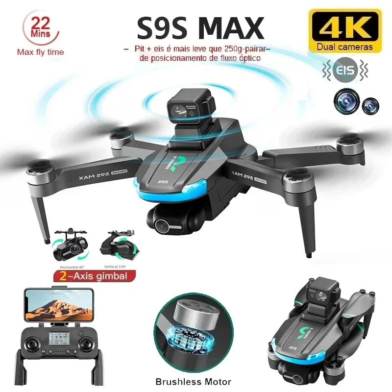 NEW S9S MAX MINI Drone 4K 2-Ax - Drone Camera Lens recension och pris
