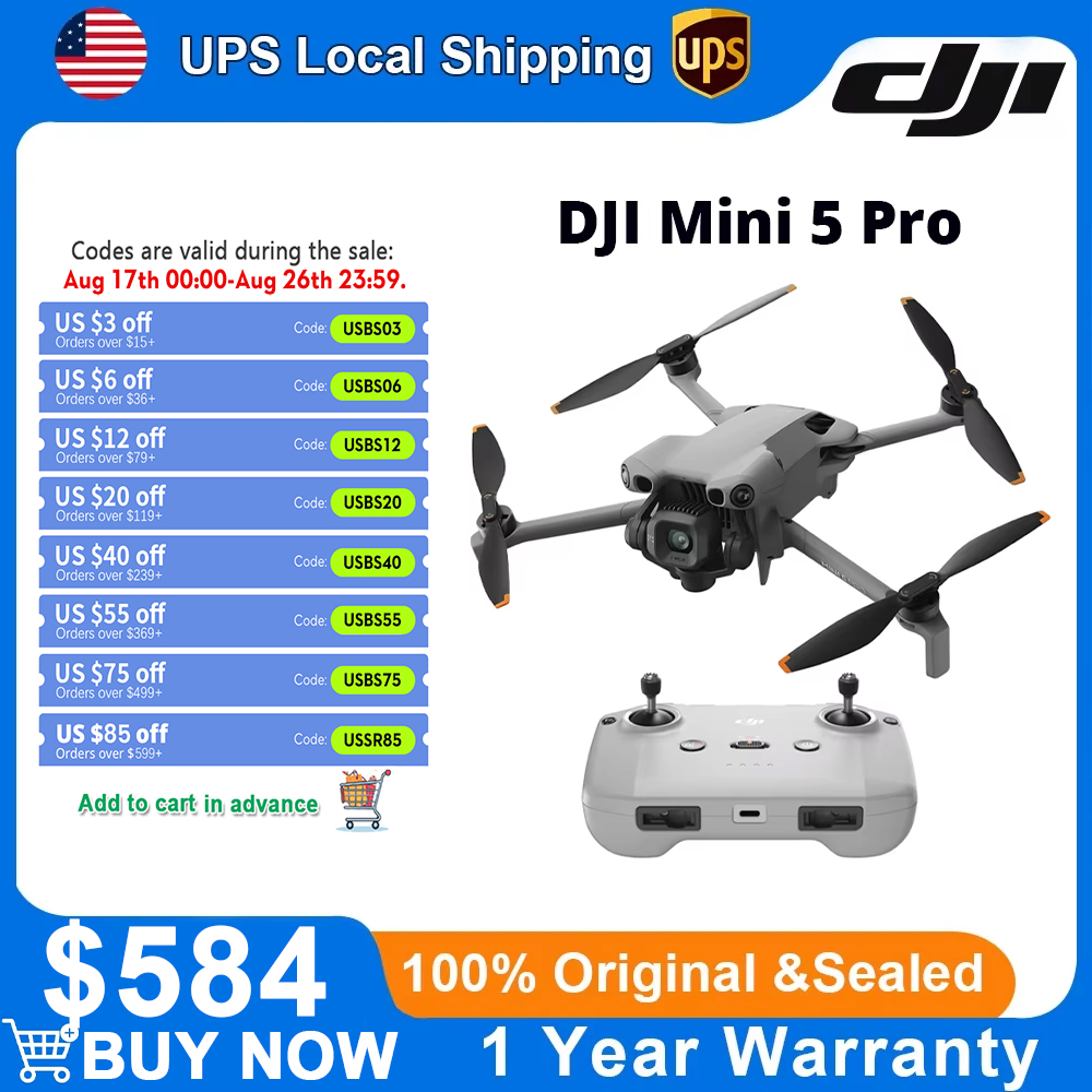 DJI Mini 5 Pro Ultralight Dron - Drone Camera Vlog recension och pris