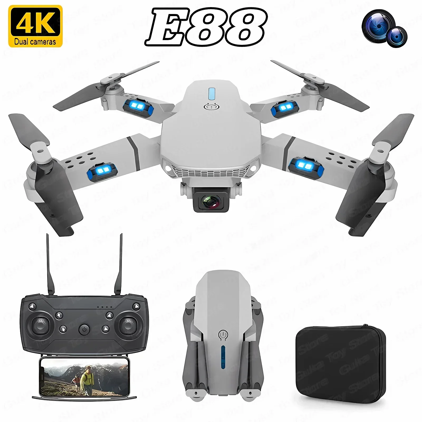 E88 Pro WIFI FPV Drone Wide An - Drone Camera Hd recension och pris