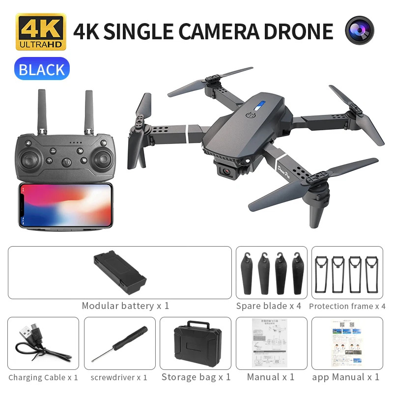 E88 ProIntelligent Folding Dro - Drone Camera Wide Angle recension och pris
