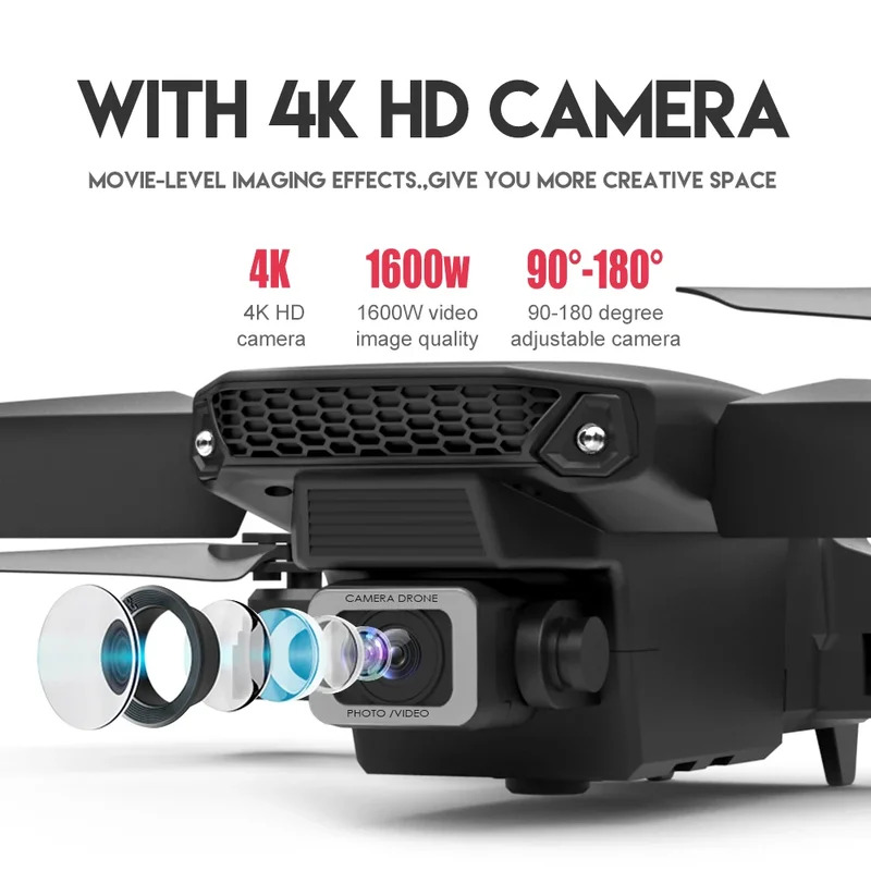 E88 ProIntelligent Folding Dro - Drone Camera Wide Angle recension och pris