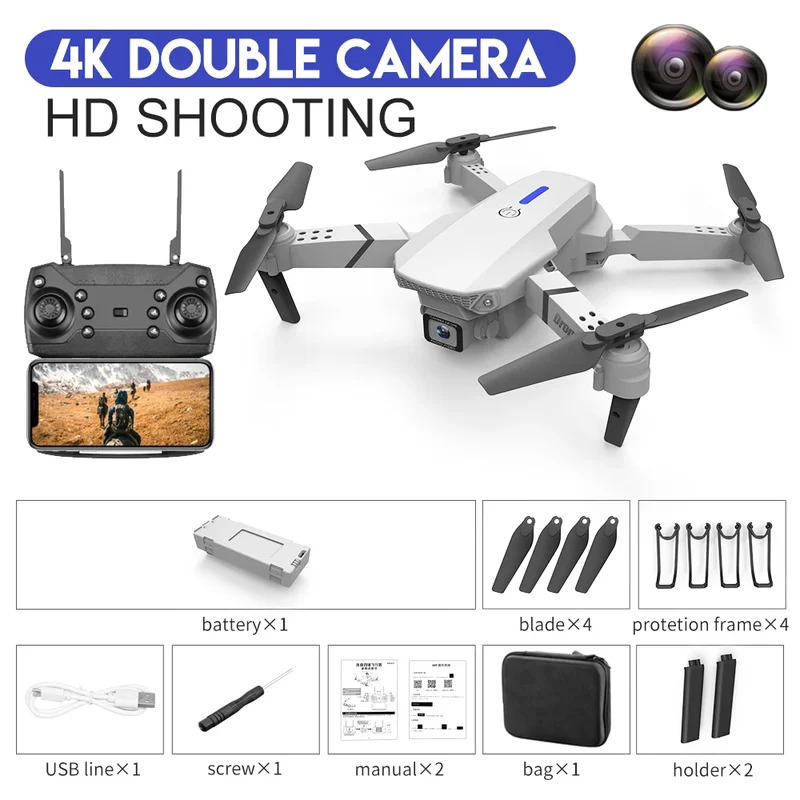 E88 ProIntelligent Folding Dro - Drone Camera Wide Angle recension och pris